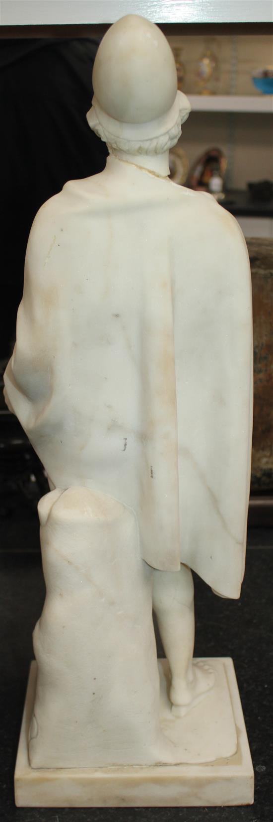 After The Antique: A 19th century marble figure of Pericles, 2ft high